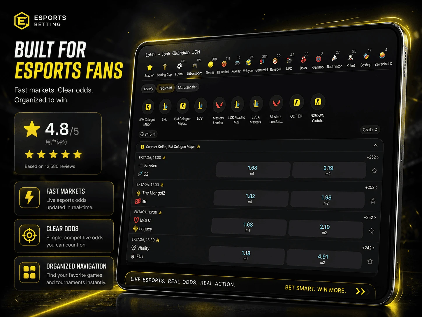 Parimatch Uzbekistan esports betting review image in English