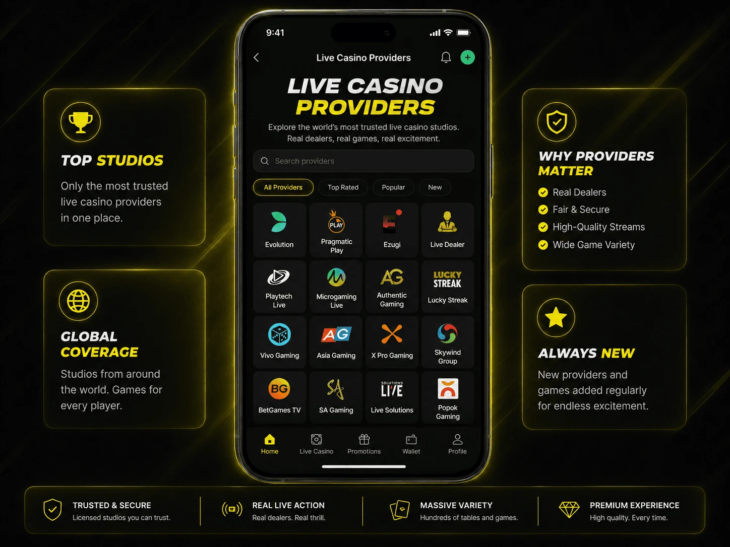 Parimatch Uzbekistan live casino providers review image in English