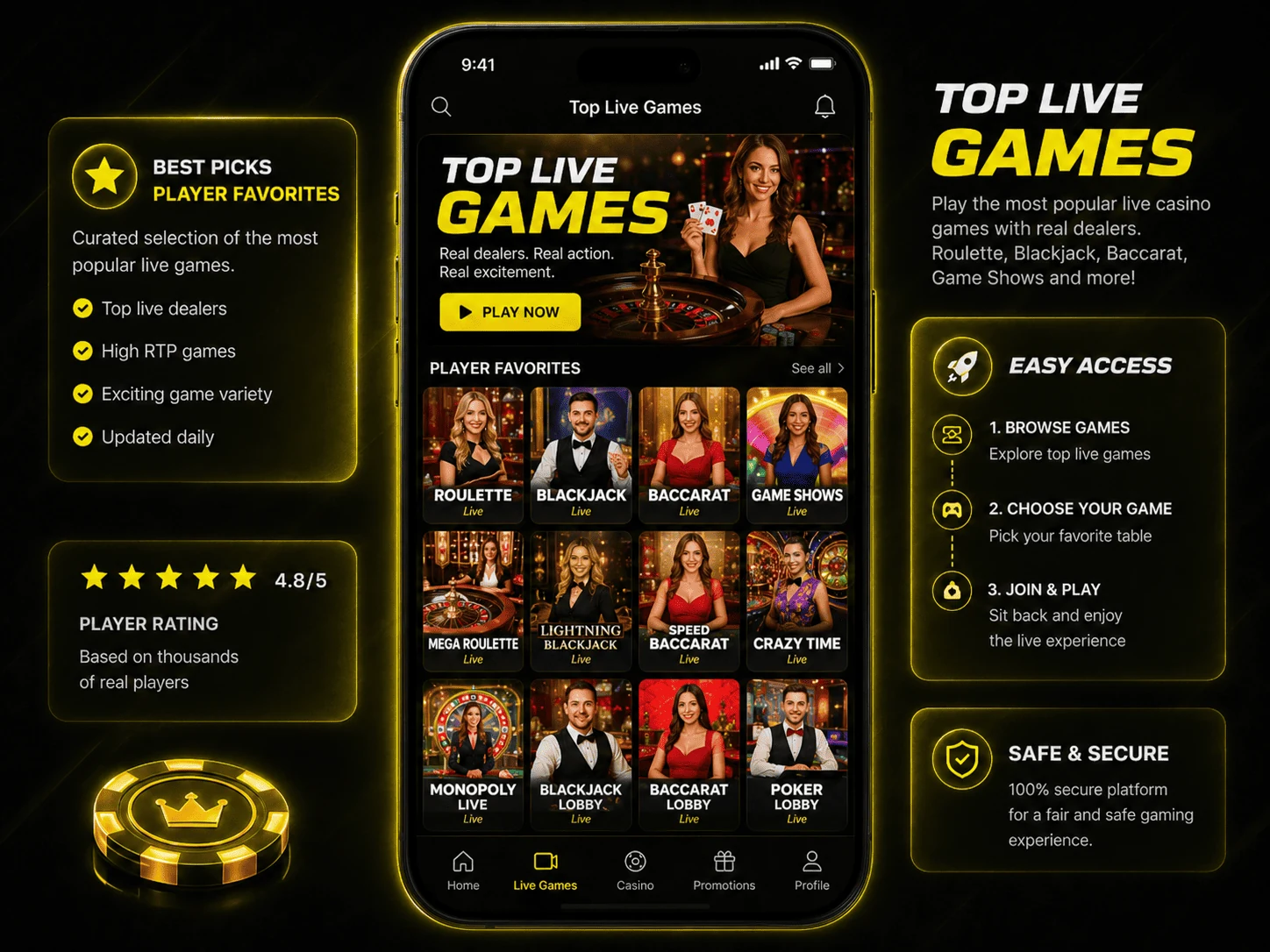 Parimatch Uzbekistan top live games review image in English
